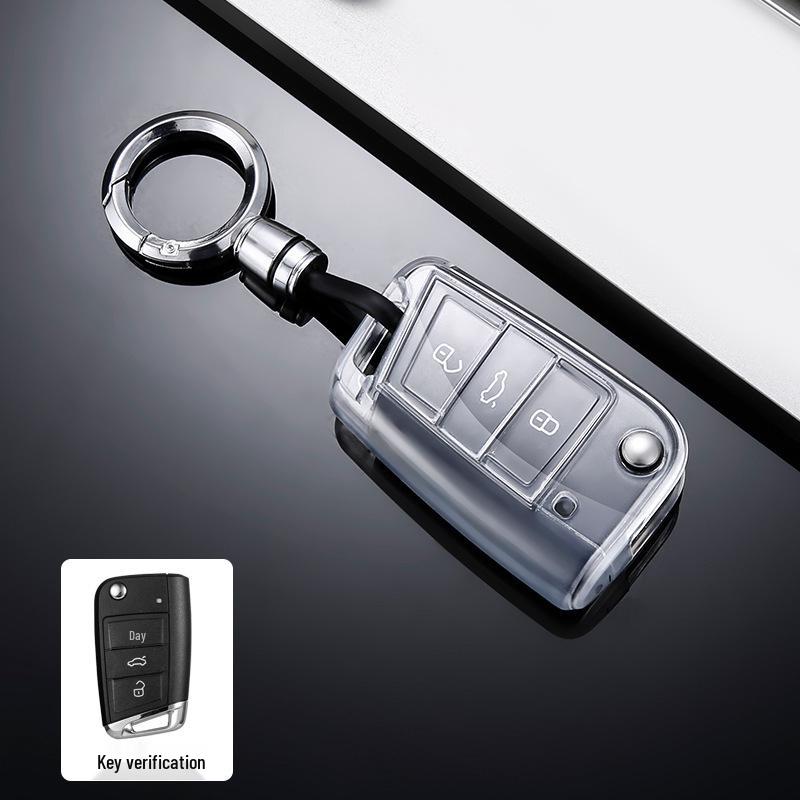 Volkswagen Autoschlüssel TPU Transparente Schutzhülle - Verschleißfest & Sturzsicher