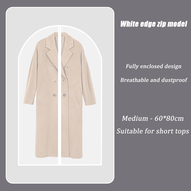 Clothes Dust Cover Home Washable Coat Dust Bag Waterproof Transparent Hanging Clothes Bag Suit Cover Storage 80/100/120/140cm