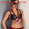 Top Sexy in Rete con Decorazioni di Strass per Nightclub e Festival
