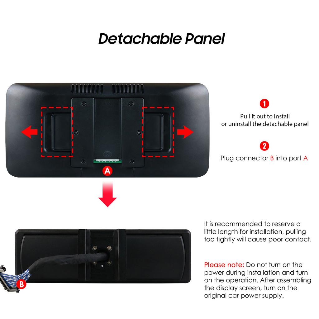 10.33inch Car Radio Ossuret 1Din Touch Screen 360° Rotatable Android 13 GPS