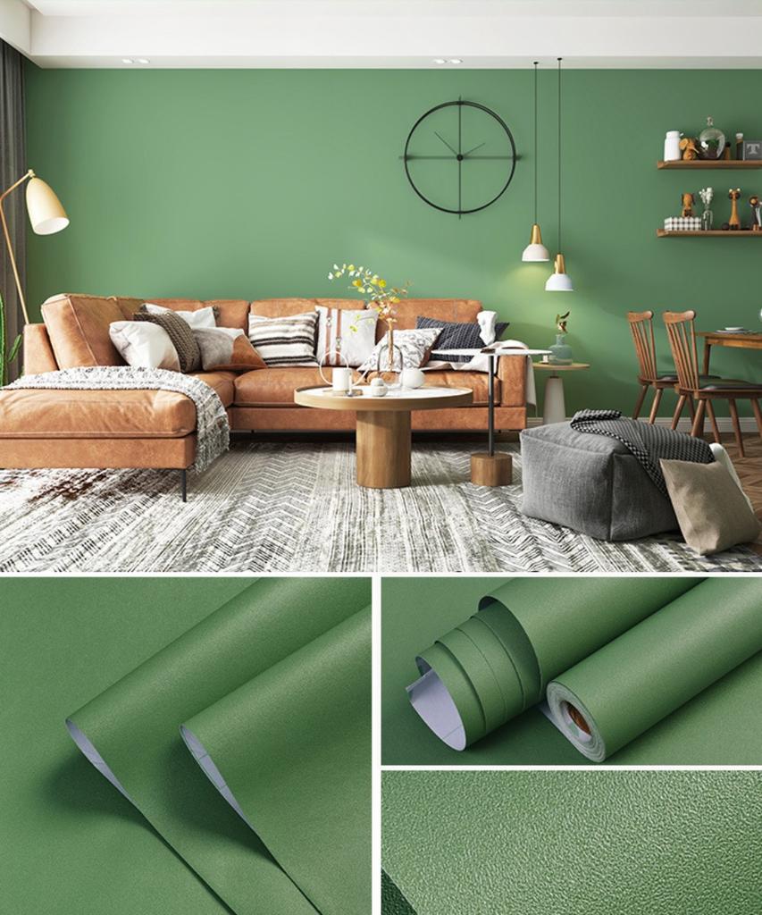 Matte Solid Self Adhesive Wallpaper for Walls In Rolls for Living Room Kitchen Furniture Wall Decorative Vinyl PVC Wall Stickers
