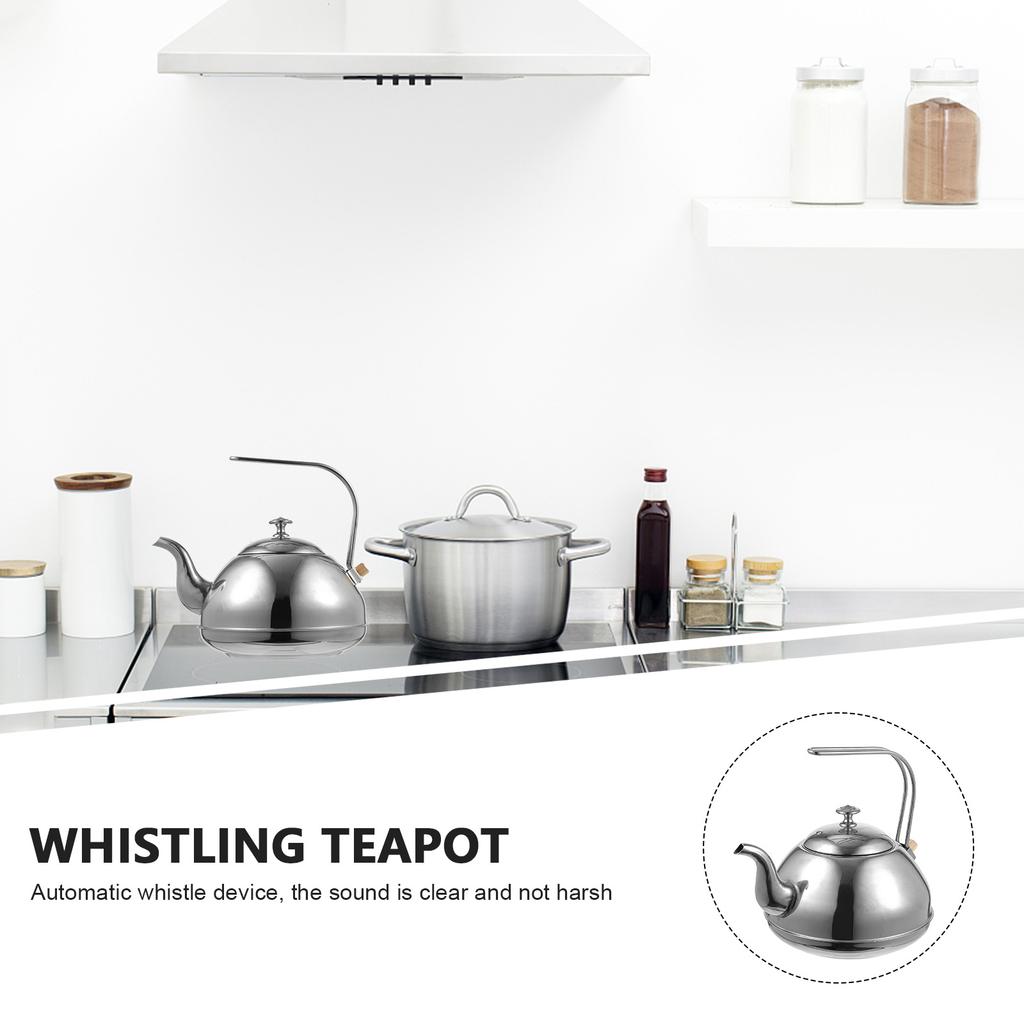 1pc Stainless Steel Tea Kettle 1.5L Glossy Fast Boiling Stove Top Kettle With Built-In Filter Coffee Teapot Home