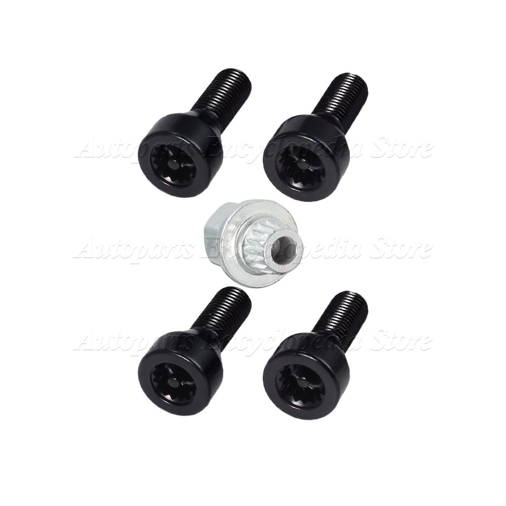 Car Locking Wheel Bolts Lug Nuts Set M12x1.5 For BMW 1/3/5/6/7 Series Z3 Z4 M3 M5 M6 E36 E46 E60 E61 E81 E87 E90 36136786419