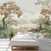 Nordic Wallpaper Tropical Forest Flamingos Mural Living Room Bedroom Sofa Backdrop Fresco Home Decor