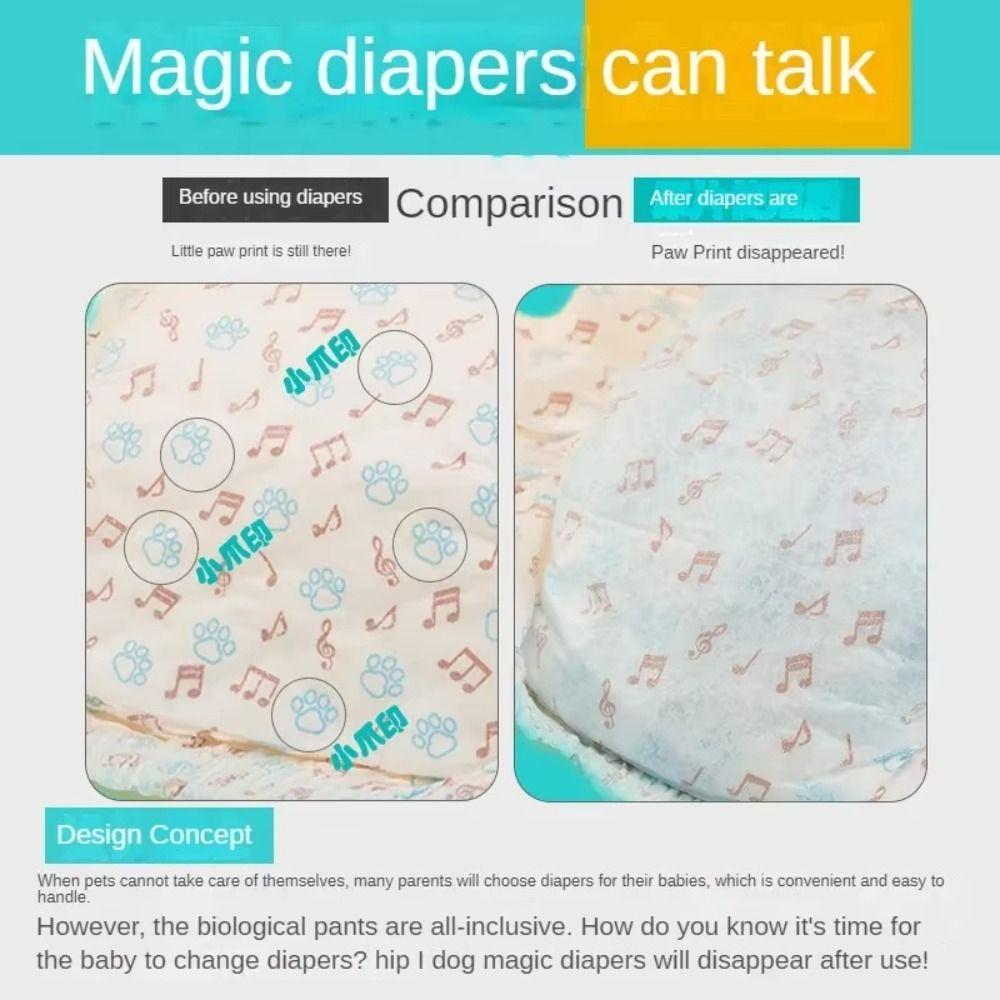 10Pcs Super Absorption Dog Menstrual Pants Leakproof Dog Physiological Pants  Female Male Dog