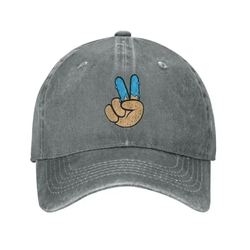 Custom Peace Hand Gesture Fingers Donut Baseball Cap Women Unisex Adjustable Adult Cotton Dad Hat Spring Snapback Hats