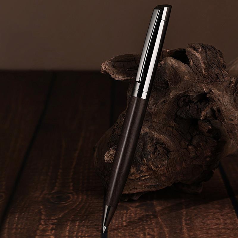 

1 шт. Премиальная металлическая нейтральная ручка с подарочной коробкой для плавного письма и высококлассного дизайна - черные чернила - офис - с футляром