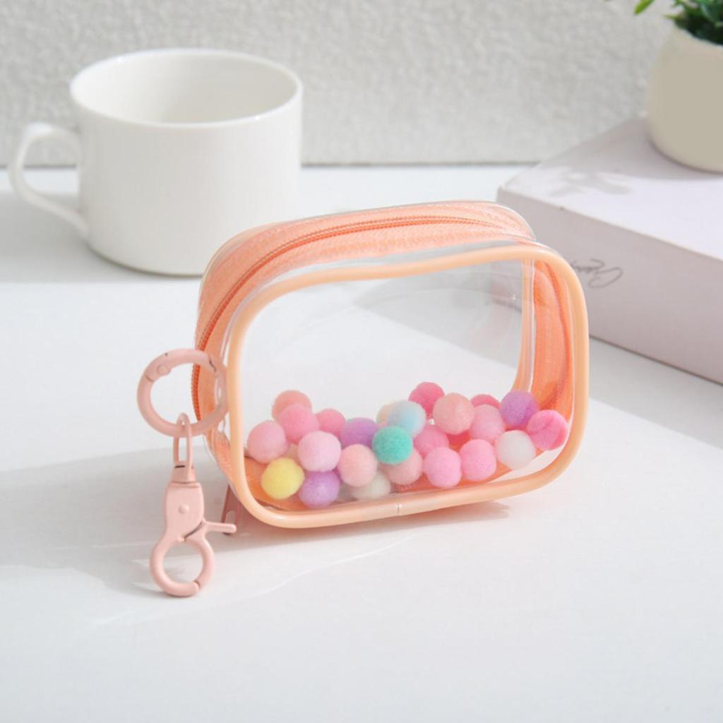 Color Clear Zipper Storage Bag Cartoon Doll Children Toy Box Organizer Earphones Chargers Pouch Gift Bags Dustproof Case