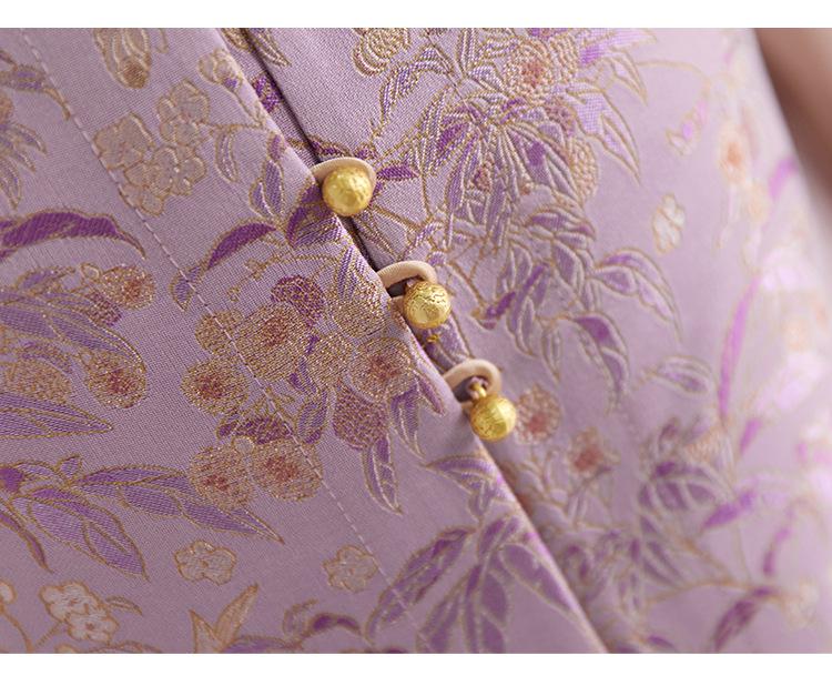 Elegant Jacquard Frog Button Mulberry Silk Vest - Women's 2025 Autumn Slimming Cardigan