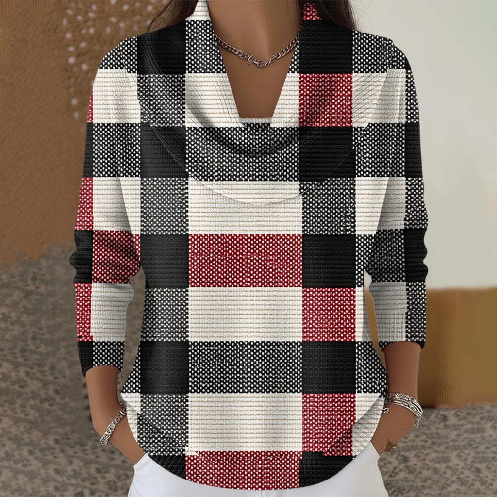 Dam Casual Och Moderiktig Rundhals Långärmad Tryckt Topp Tröja