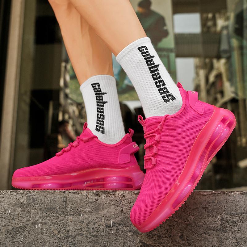 Fashion Summer Fashion Lightweight Fly Woven Shoes with Thick Sole for Increased Comfort and Wear Resistance Lace Up Sports Shoes Size45