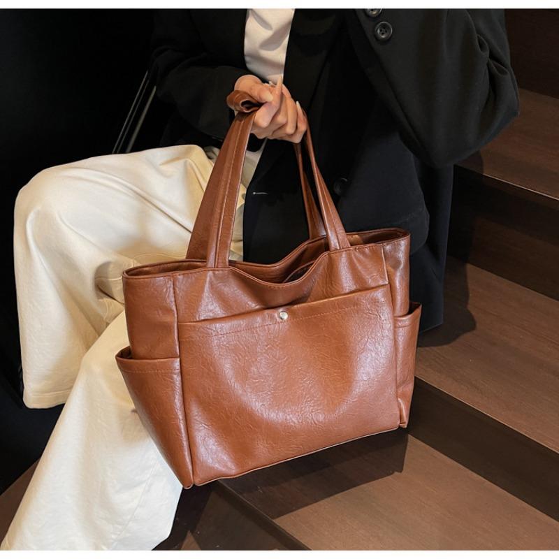 Large Capacity Crossbody Solid Color Shoulder Bag