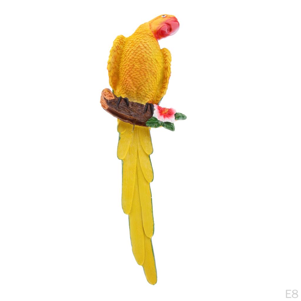 Parrot Figurines Birds Crafts Hanging Ornament Sculptures