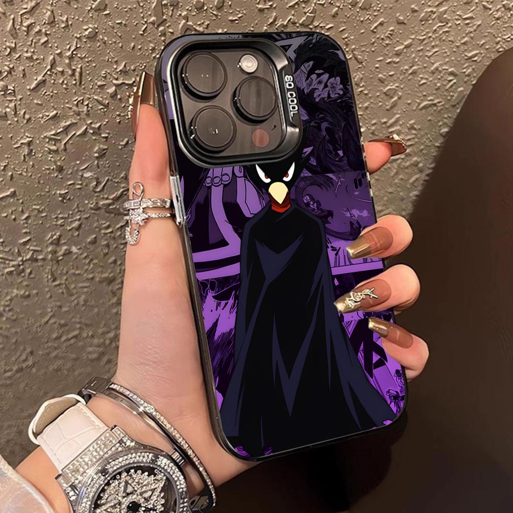 

MHA Tokoyami Mobile Phone Case for iPhone 17 16 15 14 13 12 11 X XR XS 8 7 Air Pro Max Plus Translucent Colorful Cover Cover iPhone 7 Plus