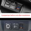 QC3.0 USB PD Typ-C Autoladebuchse Schnellladeanschluss Auto-Adapter mit LED-Voltmeter 37X24mm/45X26mm für Honda-Autos