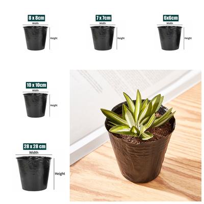 10/50/100Pcs Nursery Pot Garden Plastic Plant Seedling Cup Disposable Nutrient Bag Thickened Black Flowerpot Nutritional Bowl