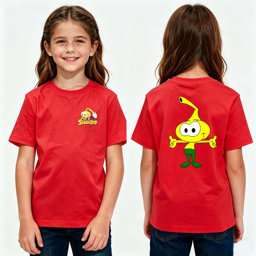 Snorks Cartoon Graphic Children TShirt Kids Summer Polyester Short Sleeve Cute Snorks Lover Gift Shirt Boys and Girls Casual Tshirt