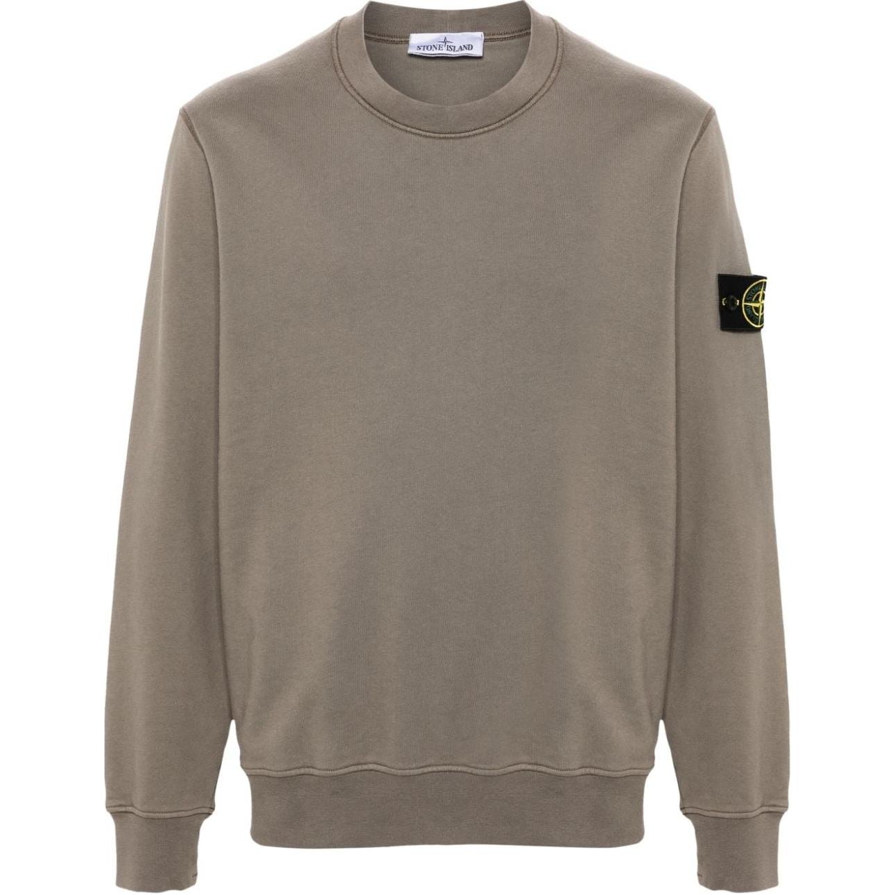 

Stone Island Solid Color Loose Fit Crew Neck Long Sleeve Sweatshirt Men sweatshirt Light-Brown 811563051-V0075 S