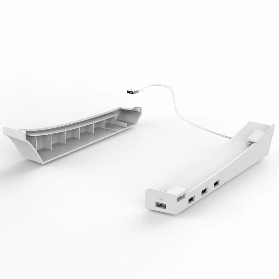 RANGELIFE PS5 Horizontal Stand with USB Hub Port Compatible with and B [Japanese Manufacturer] CFI-1000A / B, CFI-1100A / B, CFI-1200A / (White)
