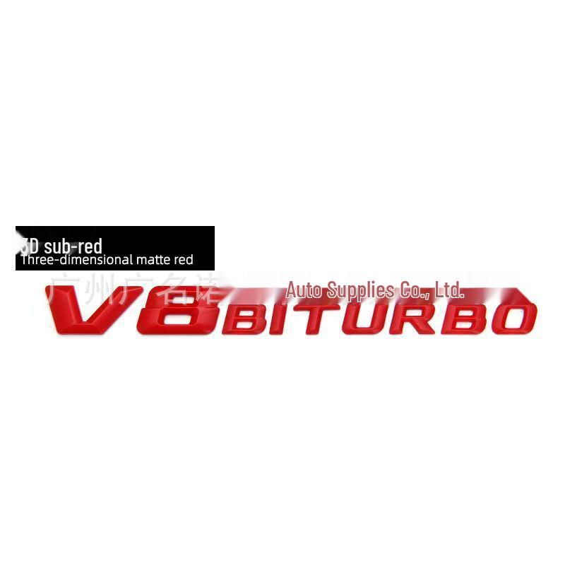 Kompatibel mit Mercedes V8 Turbo Kotflügel-Emblem | V6 V8 V12 Biturbo Twin-Turbo Heck-Emblem.
