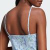 Adidas Originals Tight Dress Logo Print Backless Sleeveless Dress Women Dresses Light-Blue IU0648