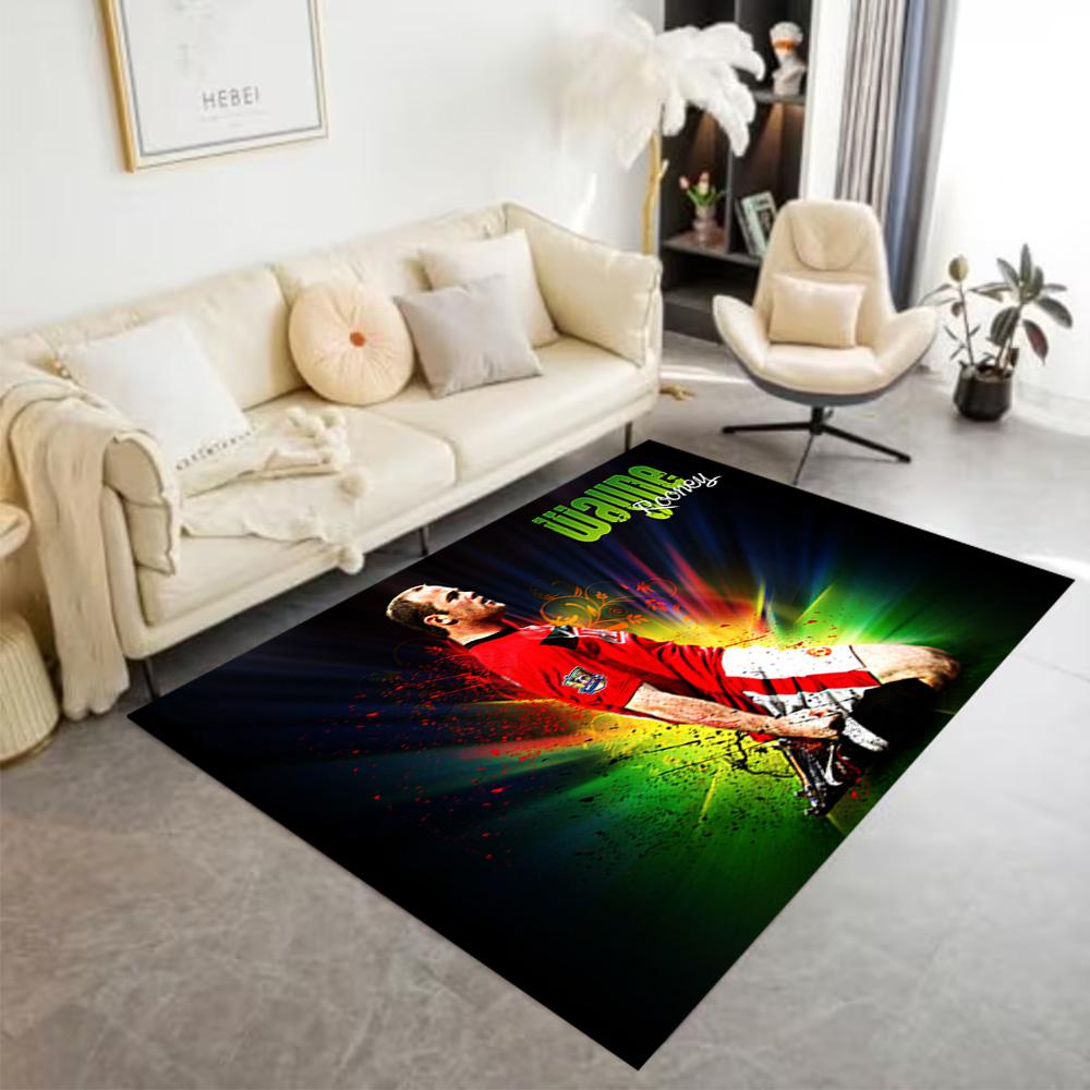 Wayne Rooney Celebration Carpet Design for Dormitory Outdoor Living Rooms Kitchen Antislip Carpet Anime Office Decor