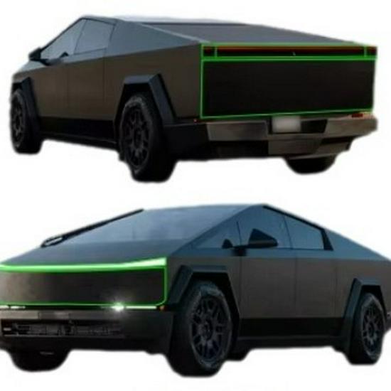 Tesla Cybertruck Matte Black Pre-Cut TPU Protective Film PPF