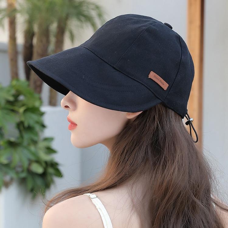 Zhao Lusi Style 2023 Women's Sunshade Duckbill Fisherman Hat - Large Brim, Sun Protection for Summer