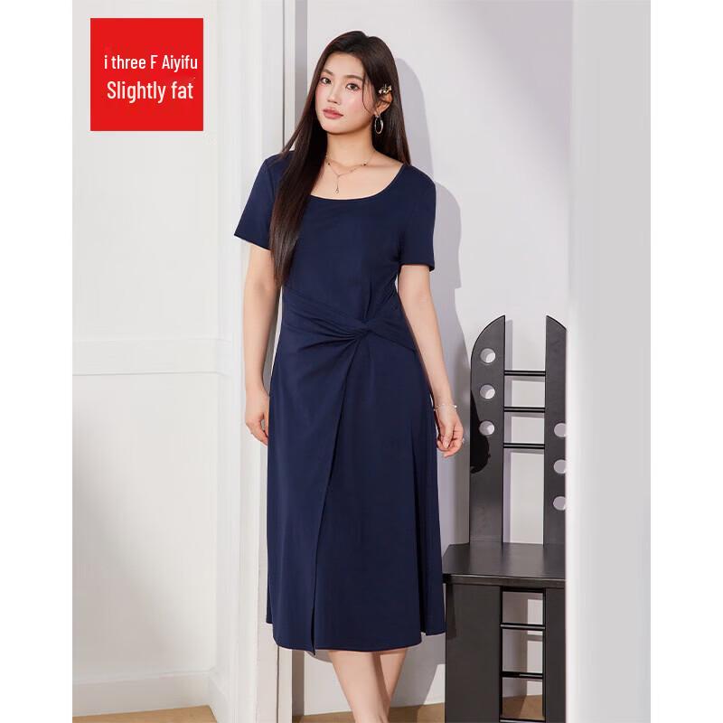 IEF Aiyifu 2026 Summer Korean Style Elegant Mid-Length Dress M