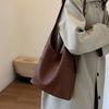 Classic Fashion Niche Style Soft Leather Shoulder Large Capacity Bag Women's Bucket Bag Crossbody Texture Commute