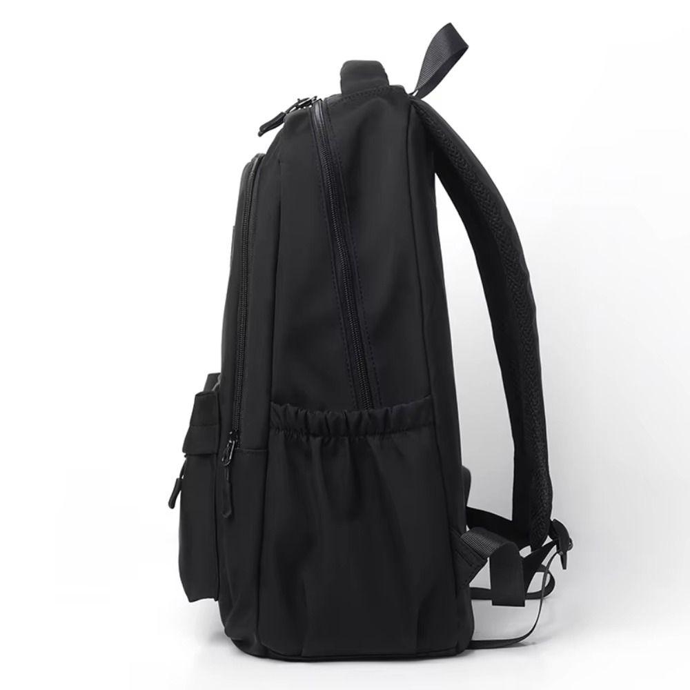 Solid Color Large Capacity Backpack zipper College Backpack Laptop School Bag  Men Women