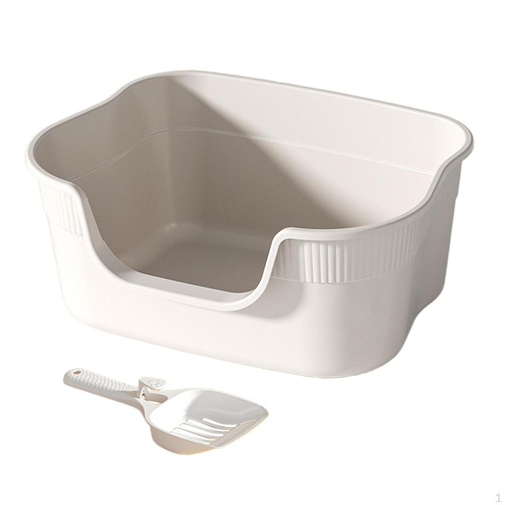 Cat Litter Box for Small and Large Cats Pet Supplies Kitty Pan Tray Toilet Sandbox