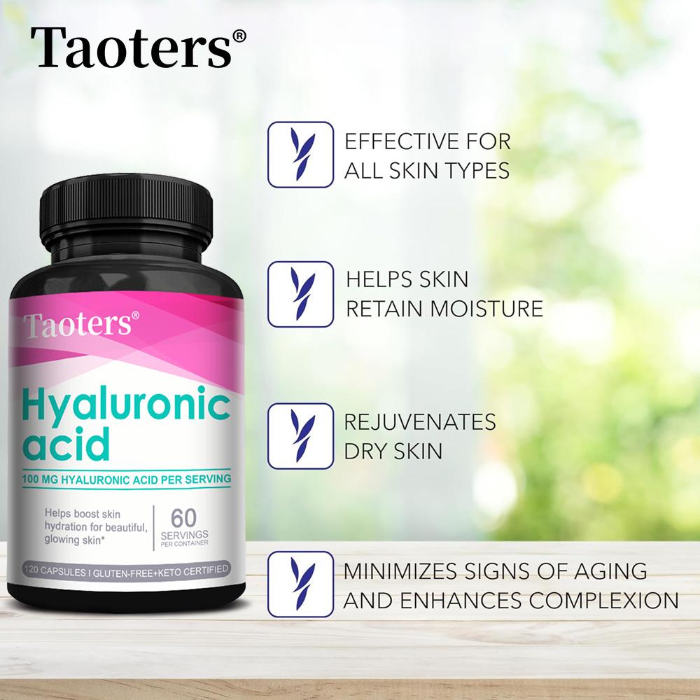 High-concentration hyaluronic acid complex, revitalizing and rejuvenating, 60/120 capsules.