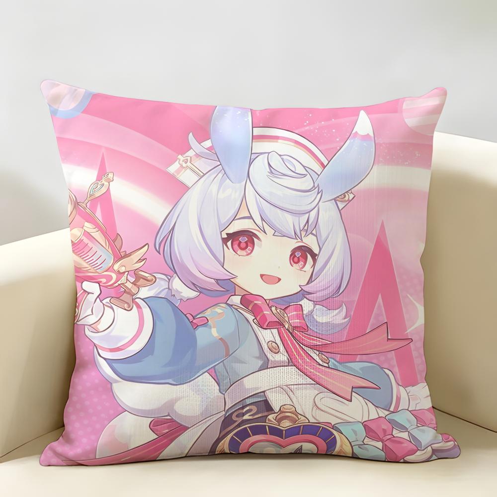 Sigewinne Genshin Impact Cushion Cover Natural Linen Organic Fabric DoubleSided Printing Room Sofa Decor Pillow Case