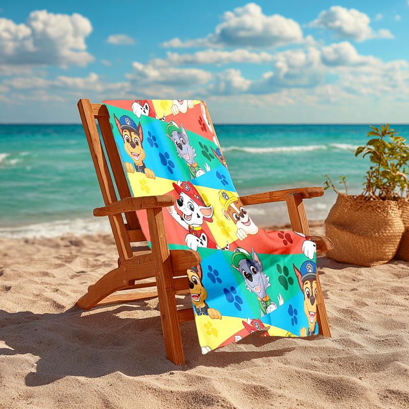 1Pc Paw Patrol Characters Adventure Beach Towel Quick Dry Multiuse For Beach Pool Gym Yoga Home Travel Christmas Halloween Xmas Gift S1293