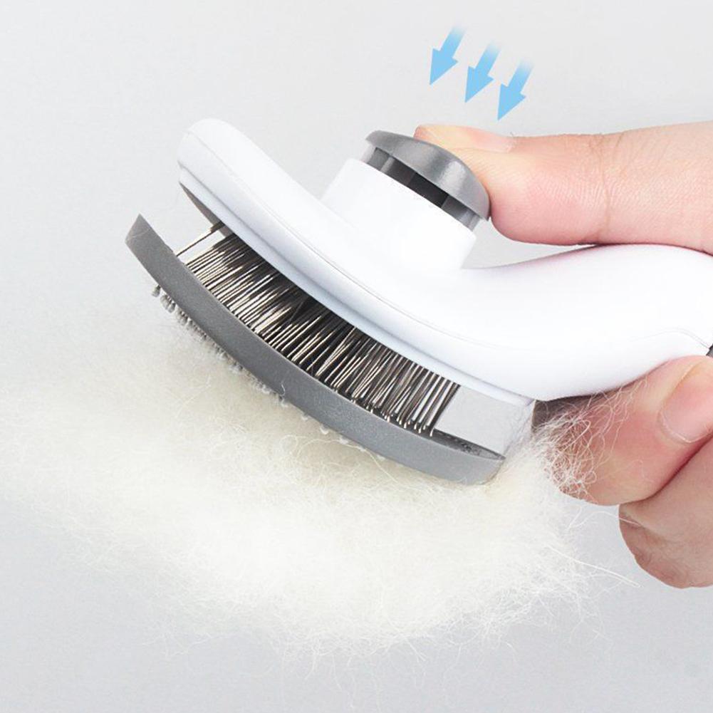 Cepillo para perros y gatos, cepillo autolimpiante para quitar el pelo de mascotas, herramientas de aseo para perros y gatos, peine desmatador para mascotas, accesorios para perros
