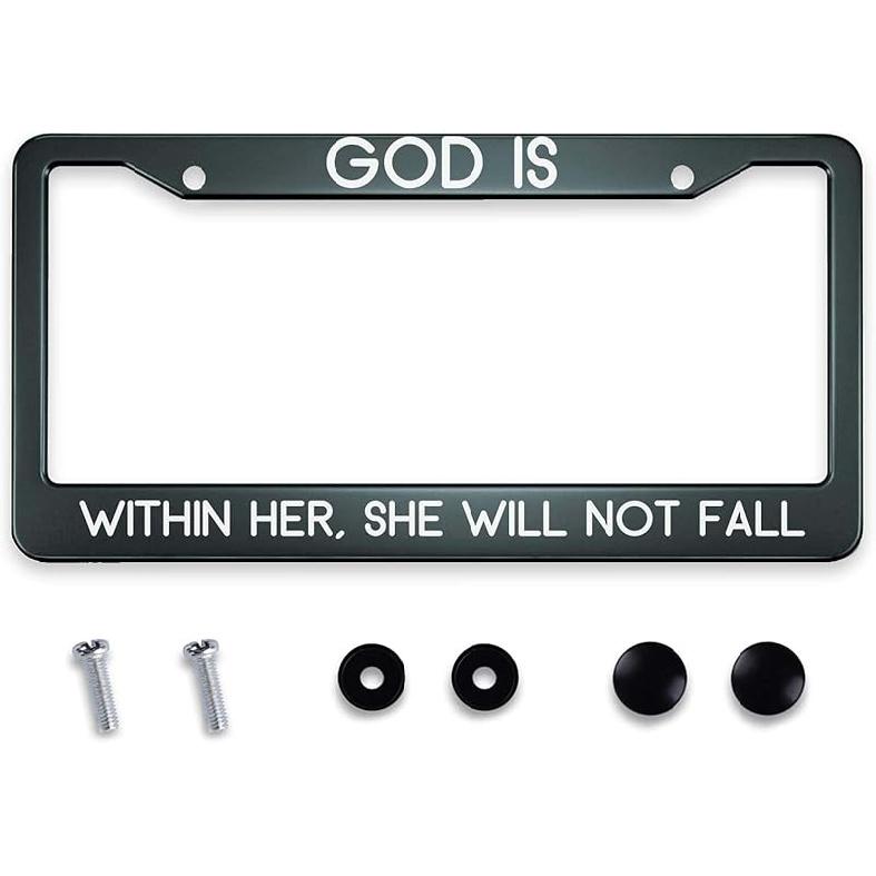 Smooffly I Hope Something Good Happens For You Today! License Plate Frame Holder Stainless Steel Rust-Proof Auto Parts Decoration With Screws For Men