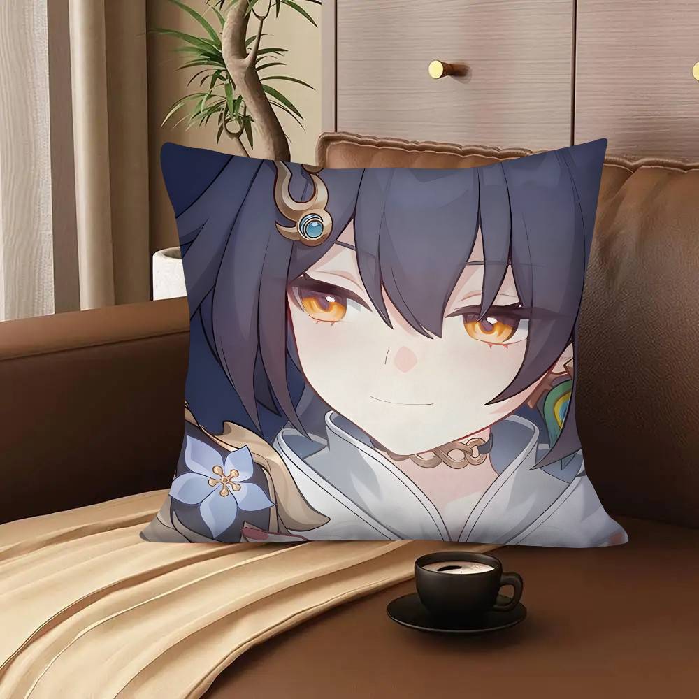 1pc Game Anime Honkai Star Rail Yunli Pillow Case Fashion Square Pillowcase Bedroom Sofa Room Ins Decoration Leisure