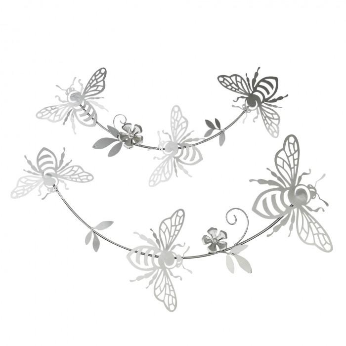 Set di 2 Decorazioni da Parete Sentiero delle Api