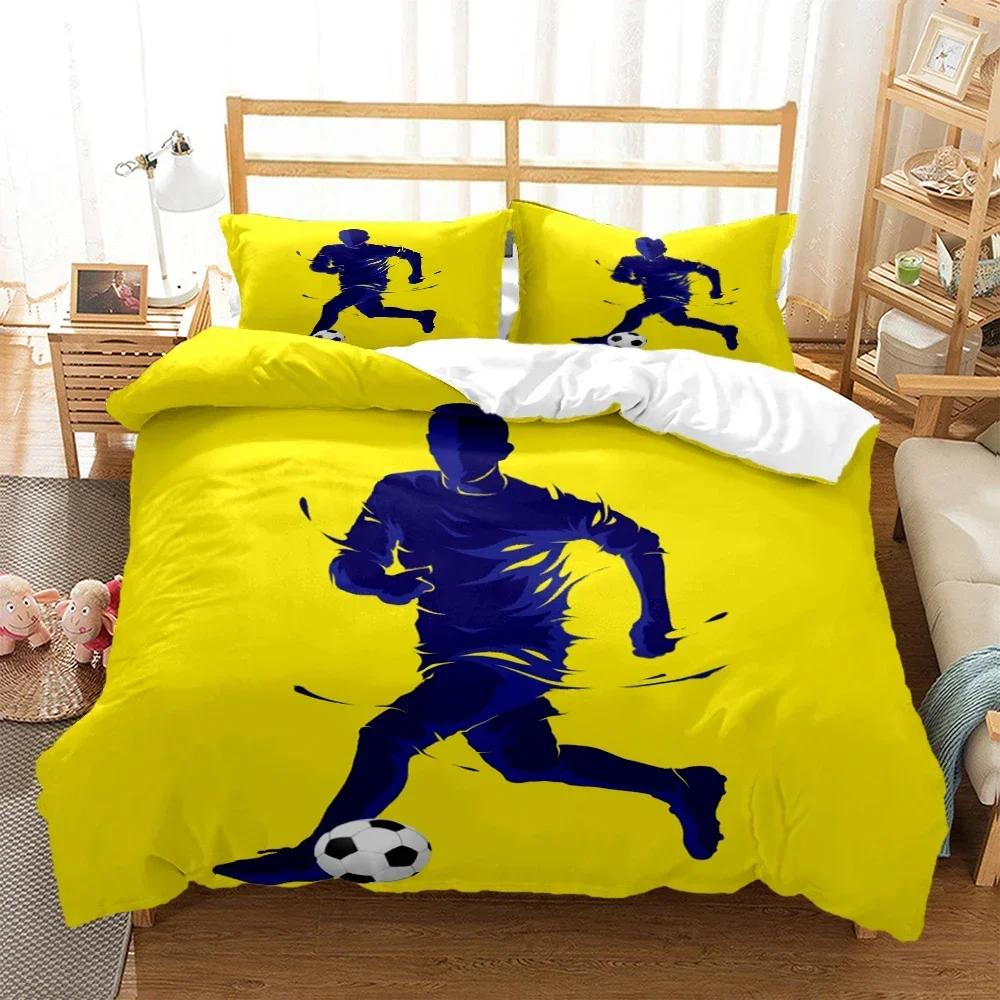 3D Print Football Soccer/ Football Comfortable Duvet Quilt Cover Pillowcase Bedding Set Children Bedroom Decoration Home Textile