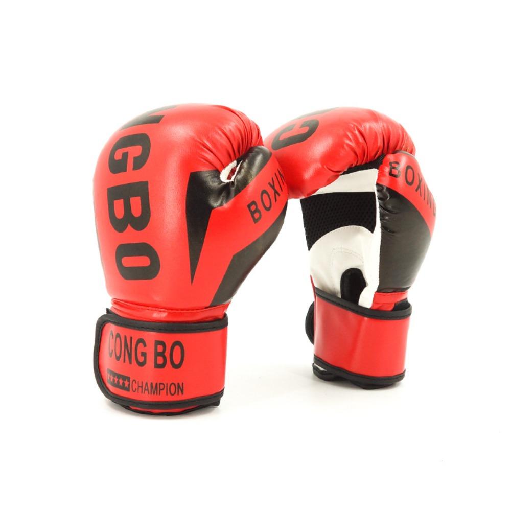 PU Leather Leather Boxing Gloves Breathable Kickboxing Protective Gloves  Training