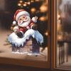Fun-f260 Santa Claus Roof Ambience Decorative Glass Doors and Windows Window Stickers Self-adhesive