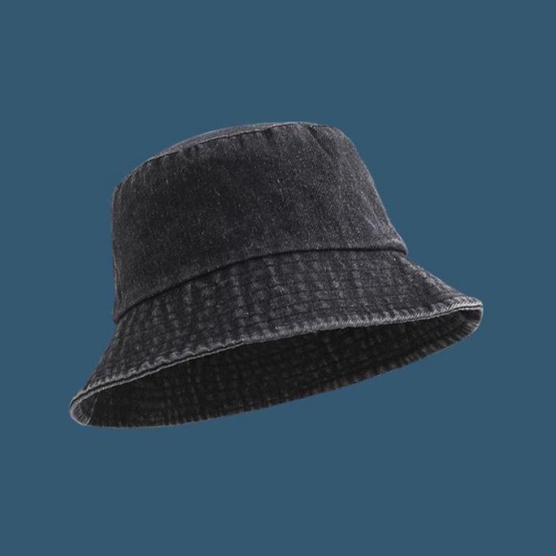 Women's Washed Denim Bucket Hat Spring Summer Fashion Unisex Casual Trendy Fisherman Cap Men Sunshade Breathable Korean Style