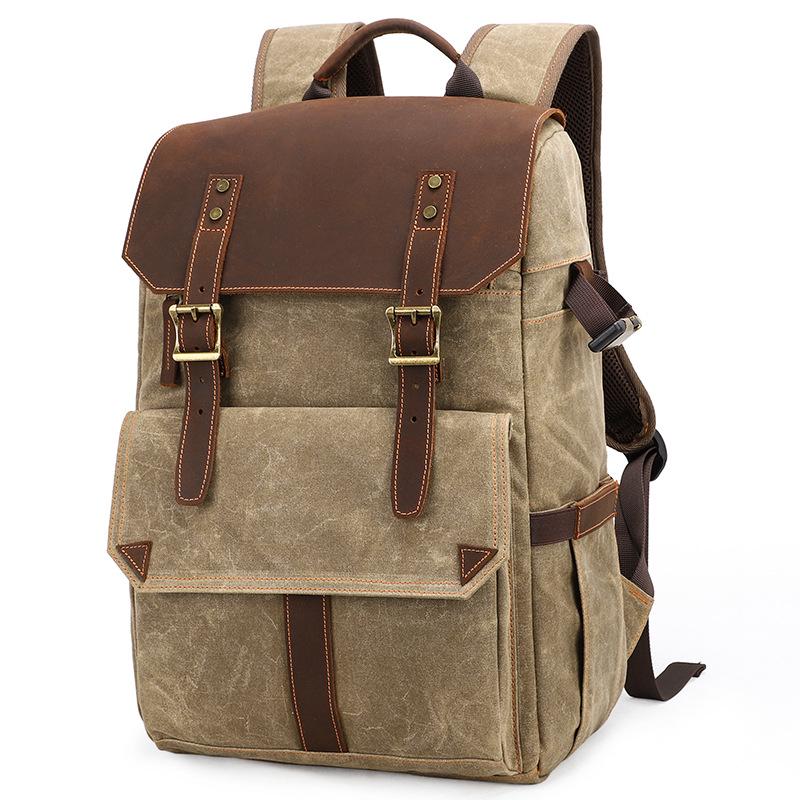 Seven-Color Cotton Shoulder Photo Bag Canvas Slr Camera Bag Waterproof Dye Leisure Backpack Travel Camera Portable
