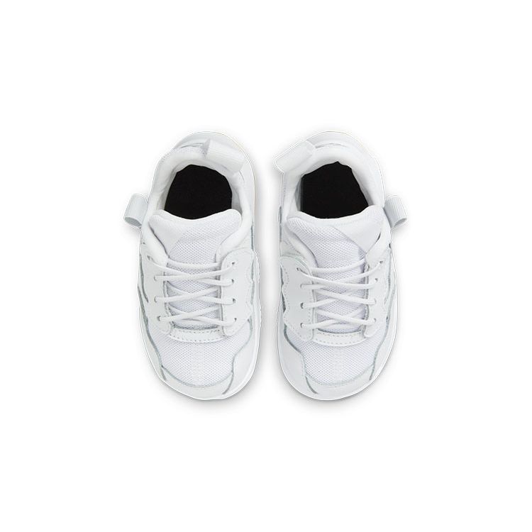 Jordan MA2 Synthetic Leather Round Toe Lace-Up Slip-Resistant Durable Low-Top Walker Shoes Baby Shoes White CW6596-102