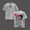 Anime The Apothecary Diaries T-shirt For Men Clothing Maomao Vintage Washed T Shirt Summer Casual Short Sleeve Cotton Tees Tops