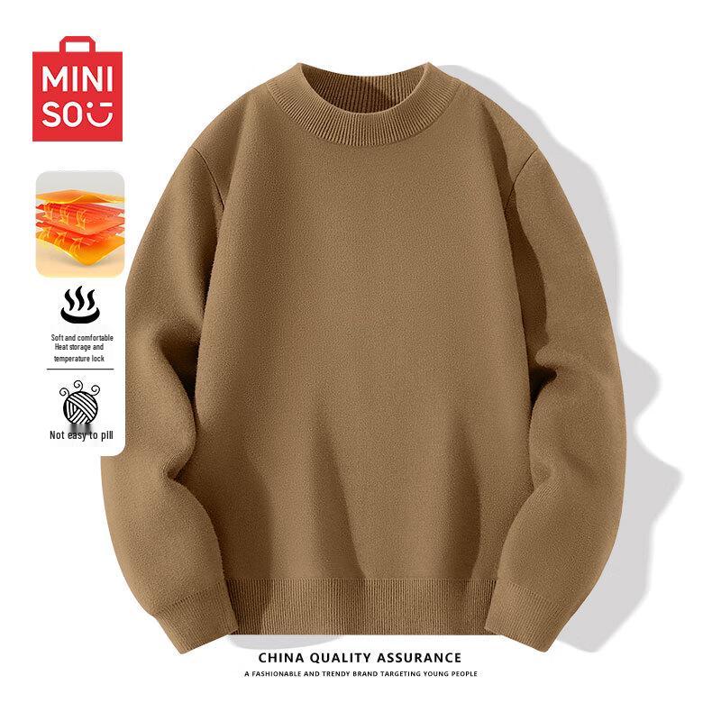

Miniso Men s Thermal Fleece-Lined Knit Sweater M
