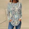 Plus Size Butterfly Print Sports-Shirt Casual Long Sleeve Round Neck Pullover Women's Plus Size Clothing
