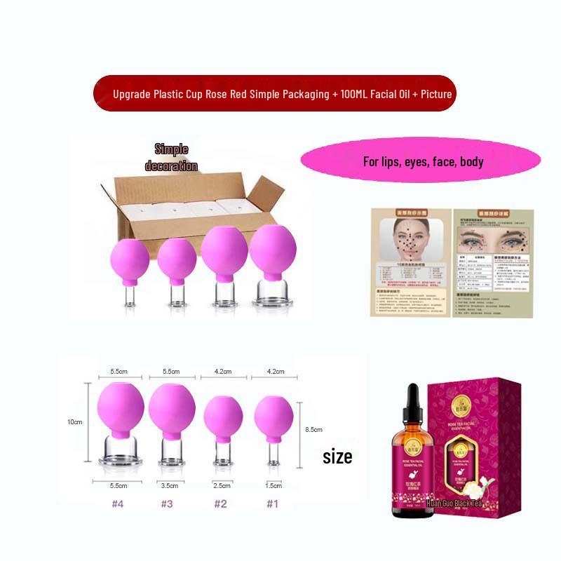 Enhanced Silicone Facial Cupping Set for Skin Lifting and Beauty