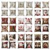 2025 45x45cm Christmas Pillowcase Cartoon Santa Snowman Elk Sofa Cushion Cover Home Bed Car Decor Merry Xmas Square Pillow Case